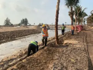 Thi công hệ thống tưới tự động Sanctuary Hồ Tràm - Vũng Tàu